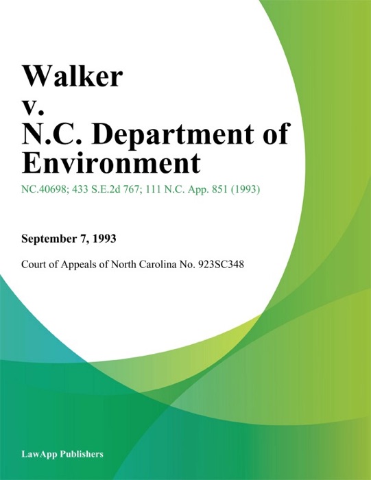 Walker v. N.C. Department of Environment