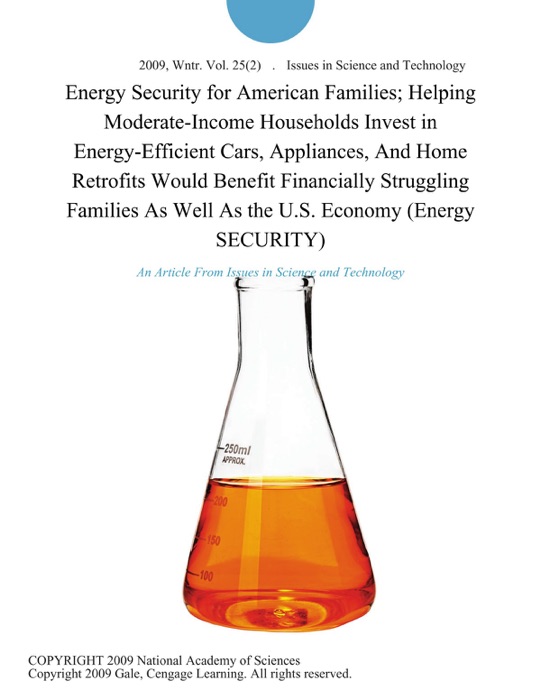 Energy Security for American Families; Helping Moderate-Income Households Invest in Energy-Efficient Cars, Appliances, And Home Retrofits Would Benefit Financially Struggling Families As Well As the U.S. Economy (Energy SECURITY)