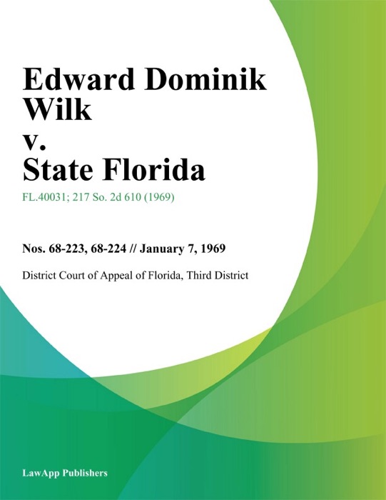 Edward Dominik Wilk v. State Florida