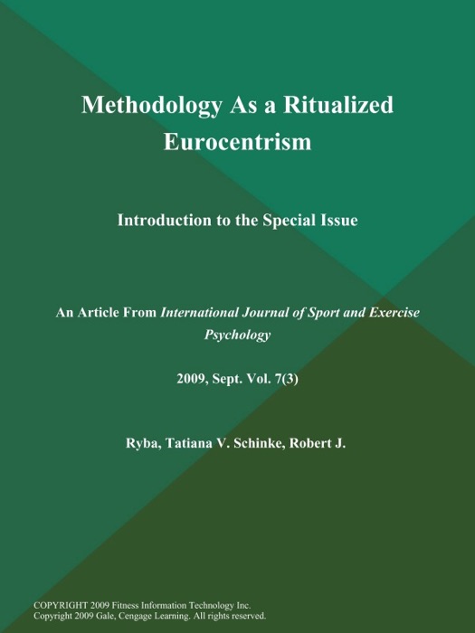 Methodology As a Ritualized Eurocentrism: Introduction to the Special Issue