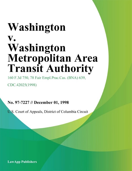 Washington v. Washington Metropolitan Area Transit Authority