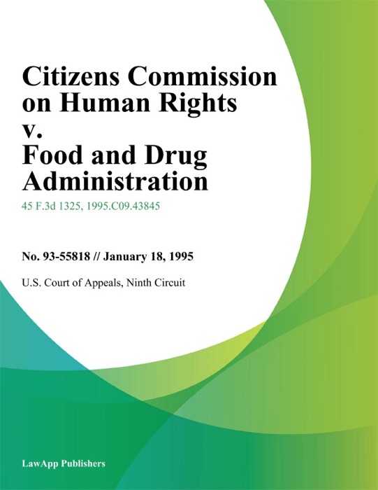 Citizens Commission on Human Rights v. Food and Drug Administration