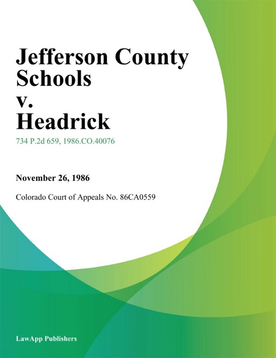 Jefferson County Schools v. Headrick