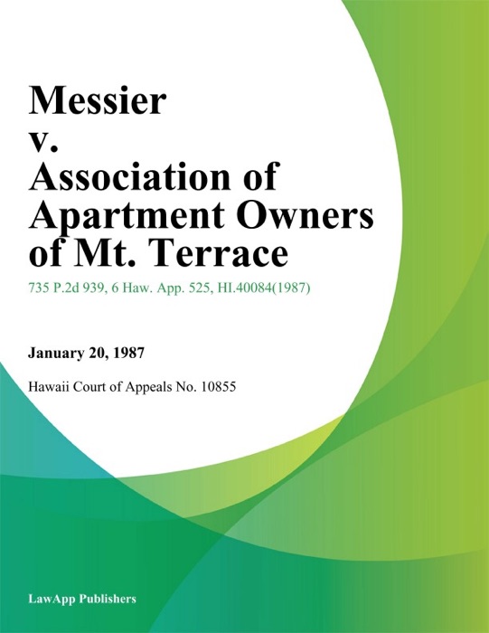 Messier V. Association Of Apartment Owners Of Mt. Terrace