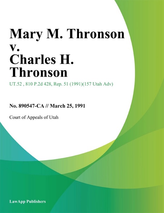 Mary M. Thronson v. Charles H. Thronson