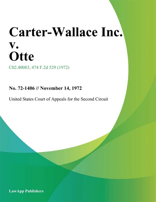 Carter-Wallace Inc. v. Otte
