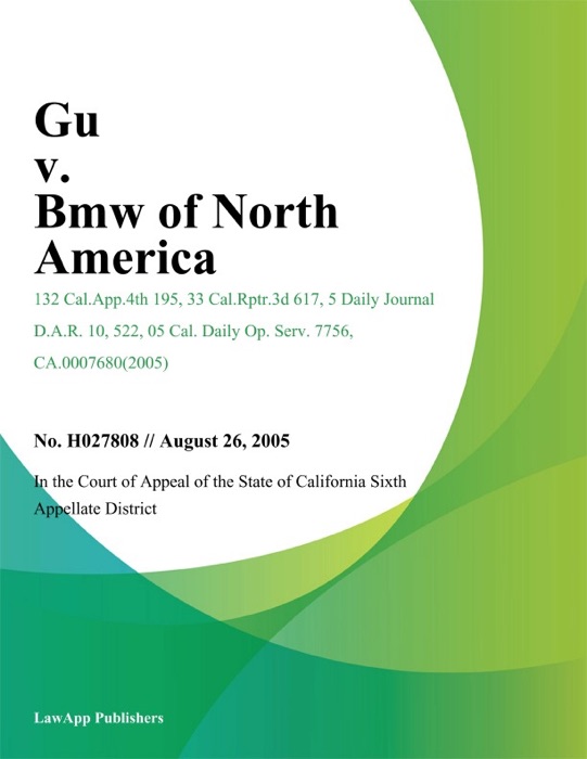 Gu v. Bmw of North America