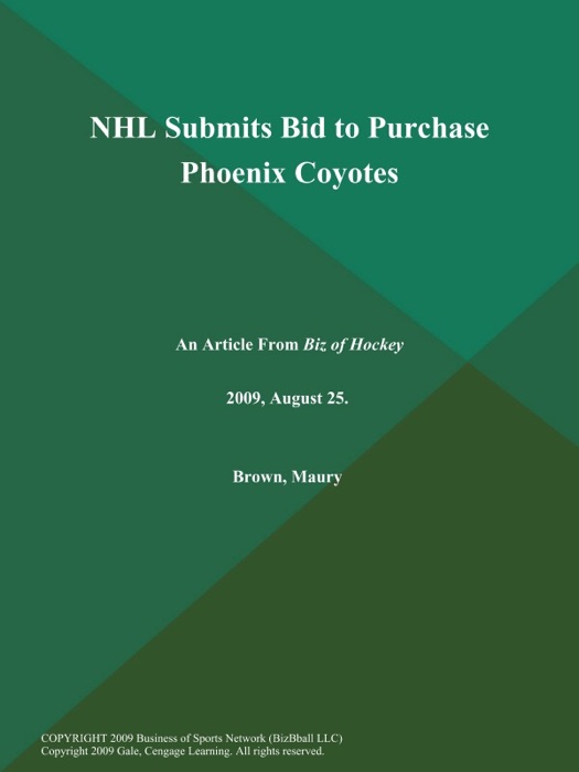 NHL Submits Bid to Purchase Phoenix Coyotes