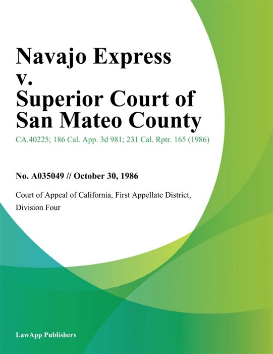 Navajo Express v. Superior Court of San Mateo County