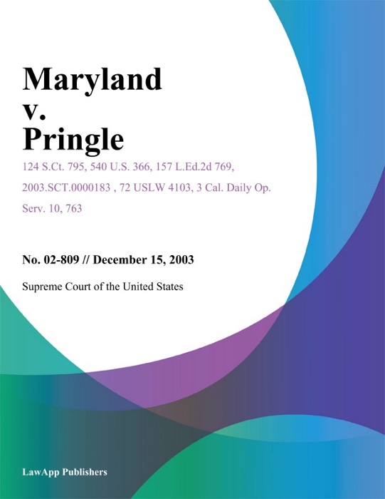 Maryland V. Pringle