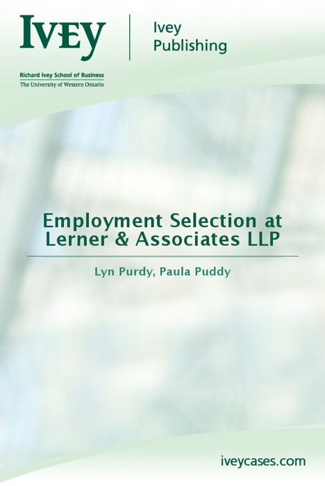 Employment Selection at Lerner & Associates LLP