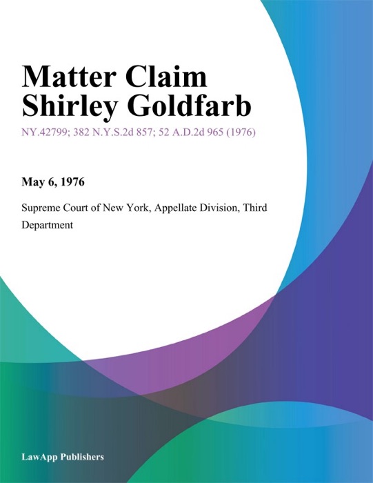 Matter Claim Shirley Goldfarb