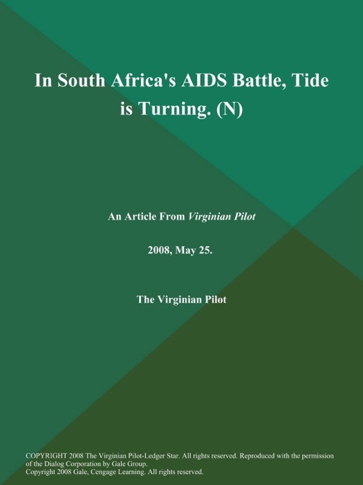 In South Africa's AIDS Battle, Tide is Turning (N)