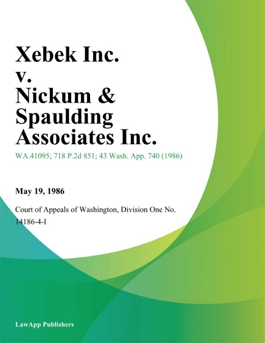 Xebek Inc. v. Nickum & Spaulding Associates Inc.