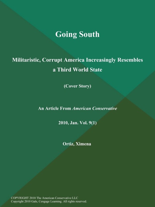 Going South: Militaristic, Corrupt America Increasingly Resembles a Third World State (Cover Story)