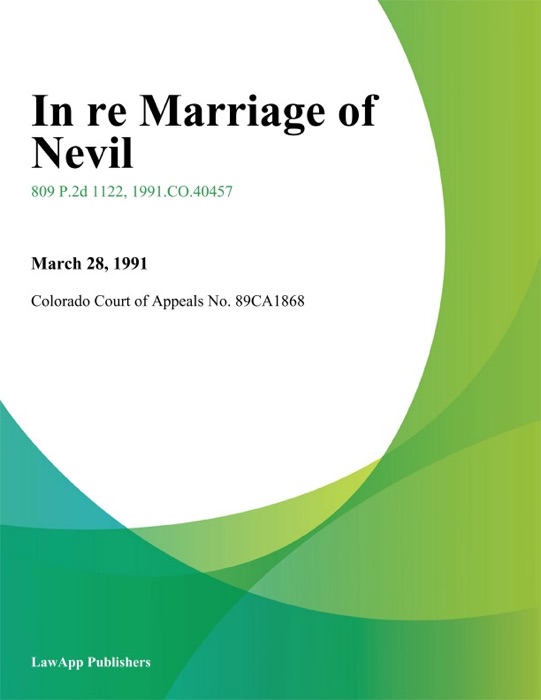 In re Marriage of Nevil