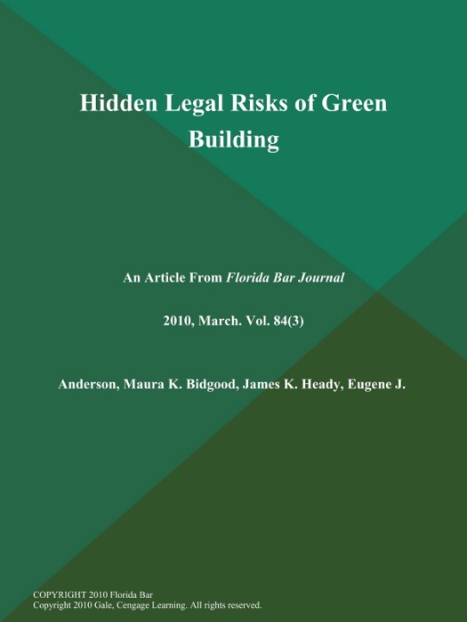 Hidden Legal Risks of Green Building