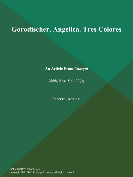 Gorodischer, Angelica. Tres Colores