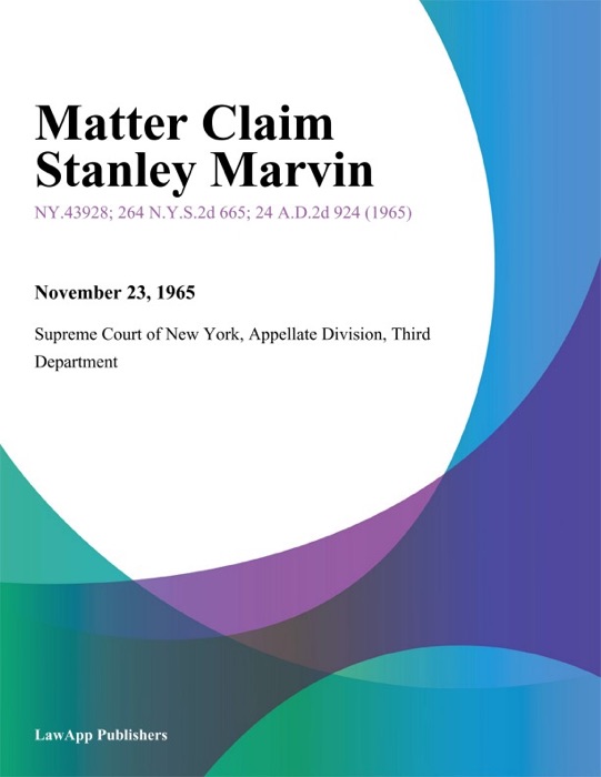 Matter Claim Stanley Marvin