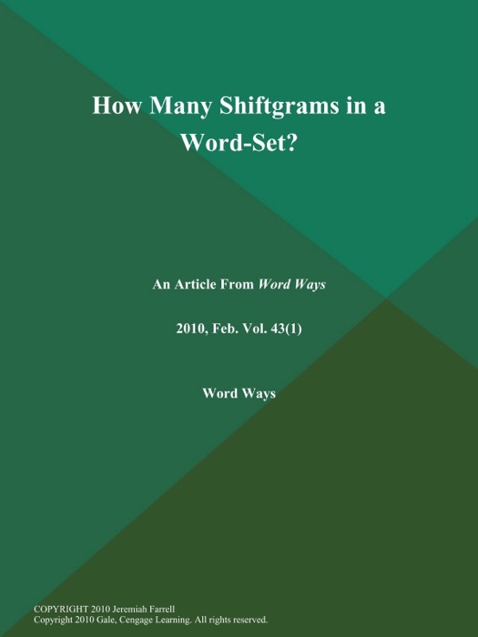 How Many Shiftgrams in a Word-Set?