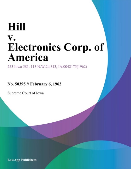 Hill v. Electronics Corp. of America