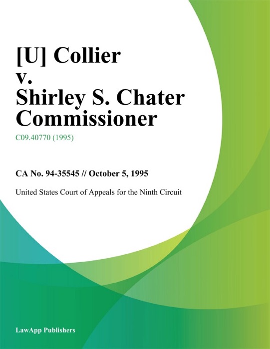 Collier v. Shirley S. Chater Commissioner