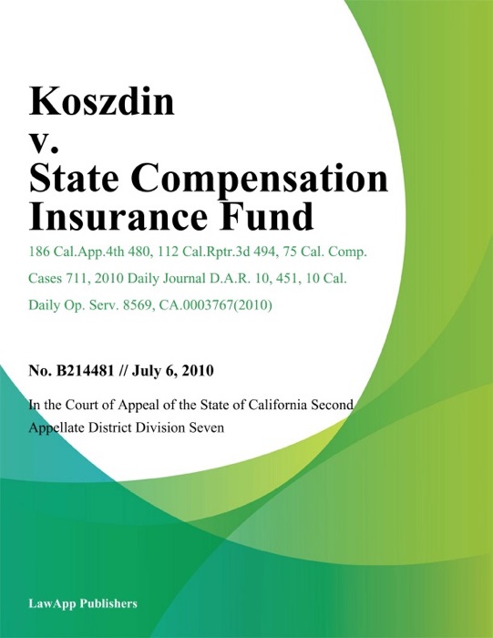 Koszdin v. State Compensation Insurance Fund