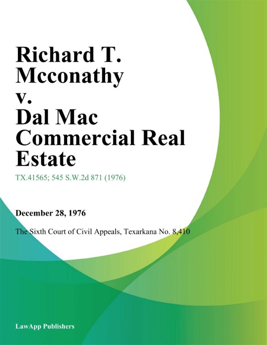 Richard T. Mcconathy v. Dal Mac Commercial Real Estate