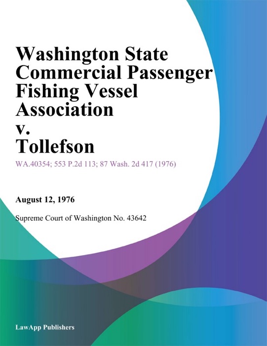Washington State Commercial Passenger Fishing Vessel Association v. Tollefson