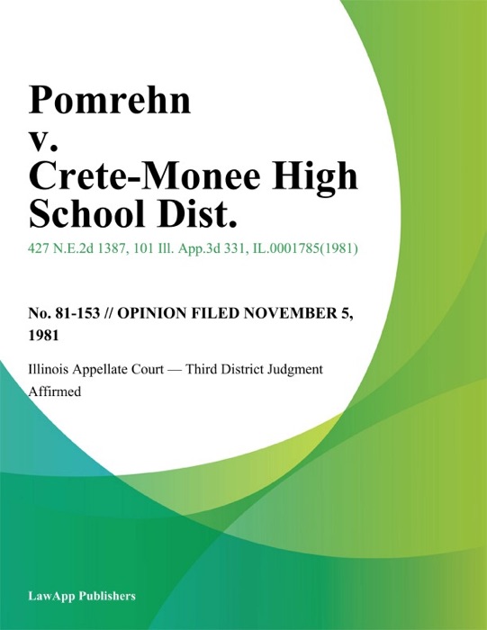 Pomrehn v. Crete-Monee High School Dist.