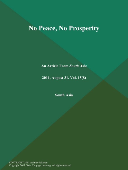 No Peace, No Prosperity