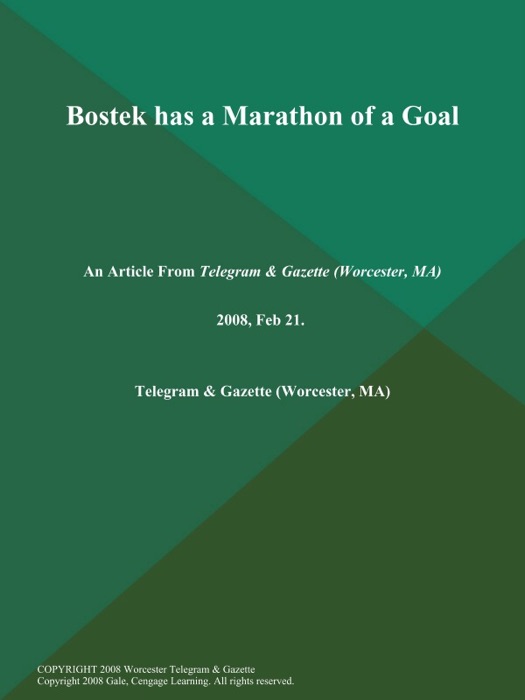 Bostek has a Marathon of a Goal