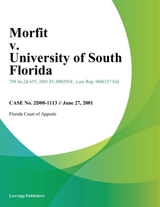 Morfit v. University of South Florida