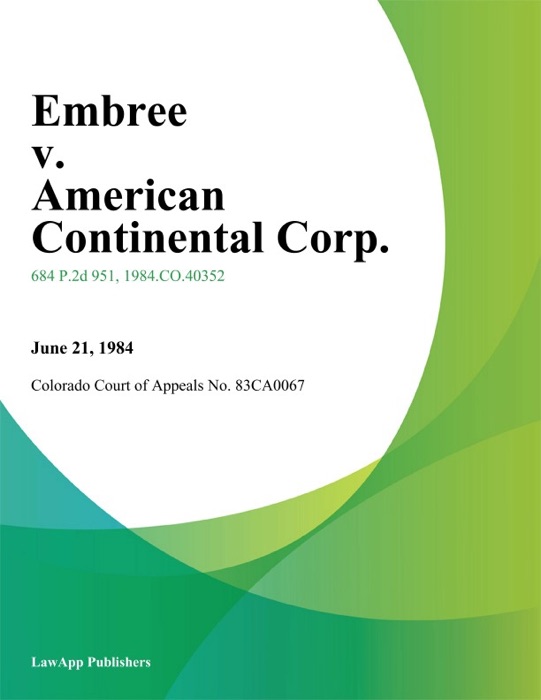 Embree v. American Continental Corp.