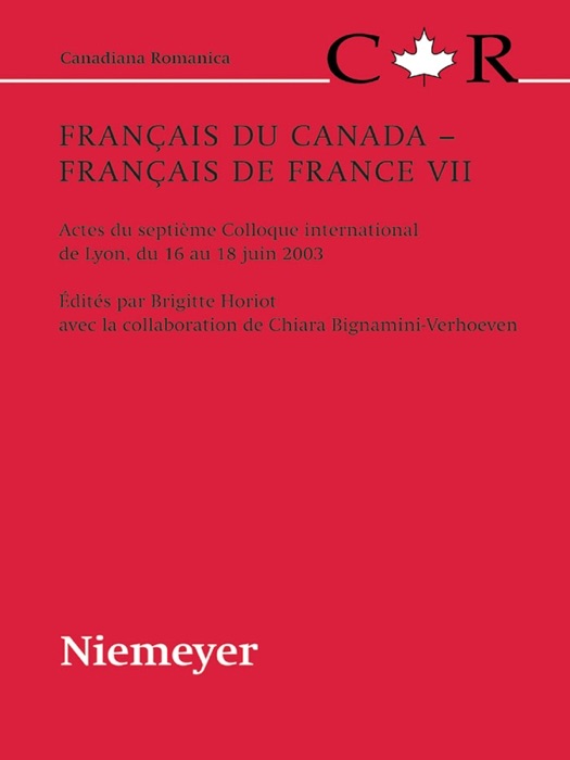 Français du Canada – Français de France VII