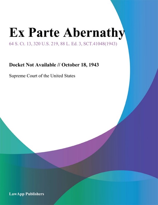 Ex Parte Abernathy