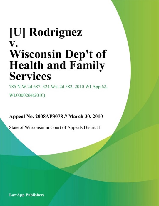 Rodriguez v. Wisconsin Dept of Health And Family Services