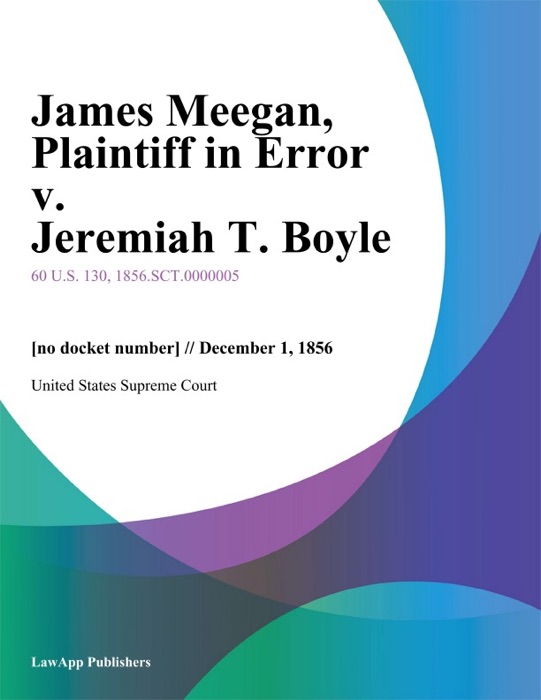 James Meegan, Plaintiff in Error v. Jeremiah T. Boyle