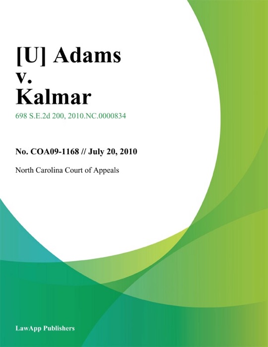 Adams v. Kalmar