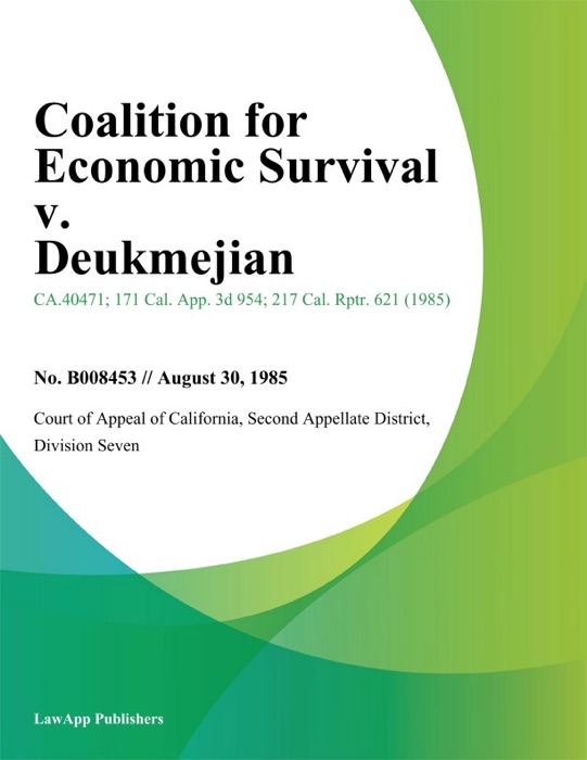 Coalition for Economic Survival v. Deukmejian