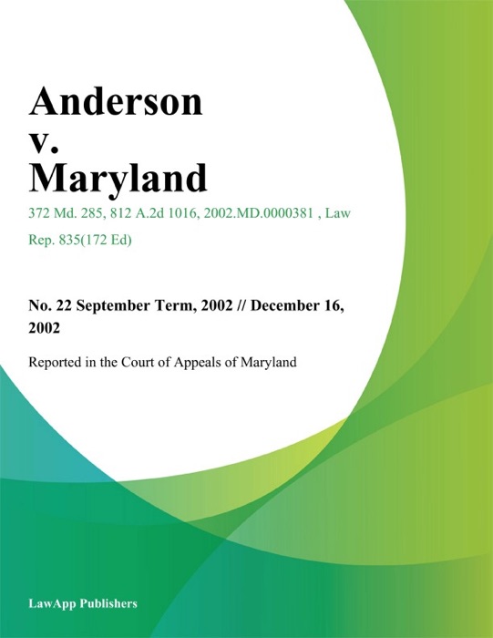 Anderson v. Maryland