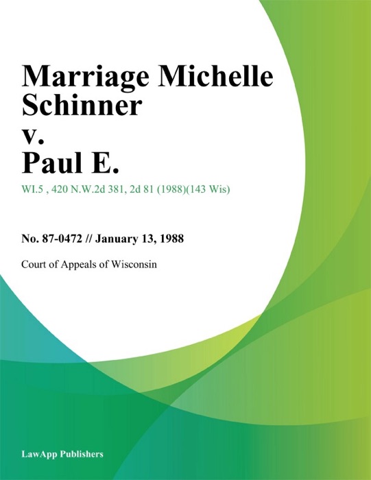 Marriage Michelle Schinner v. Paul E.