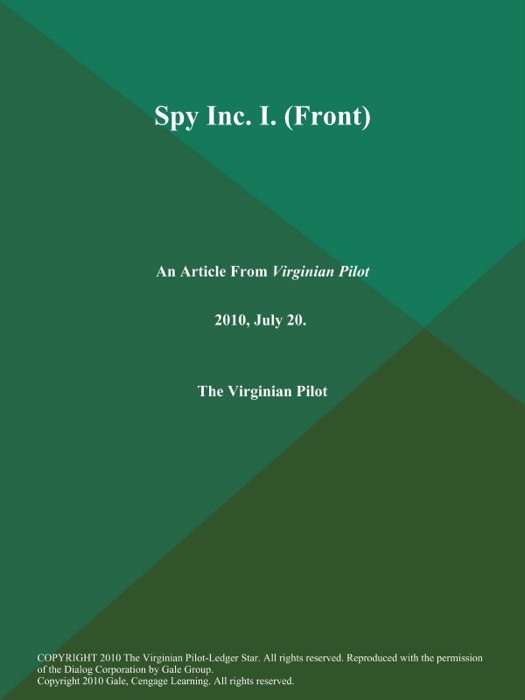 Spy Inc. I. (Front)