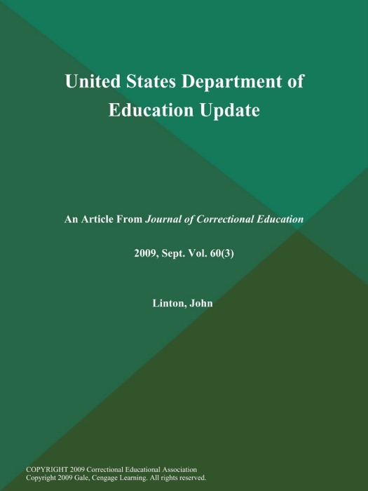 United States Department of Education Update