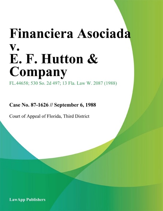 Financiera Asociada v. E. F. Hutton & Company