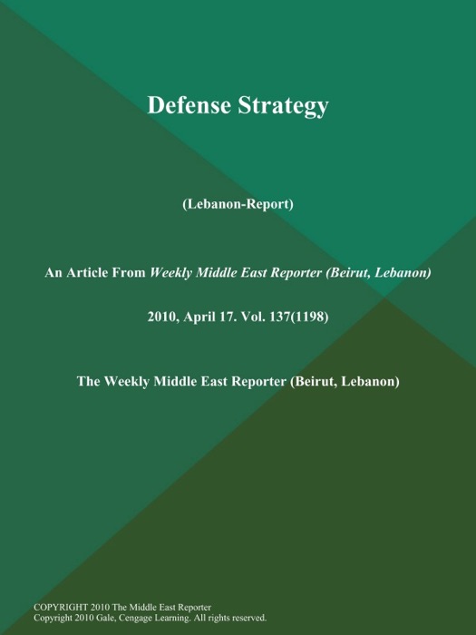 Defense Strategy (Lebanon-Report)