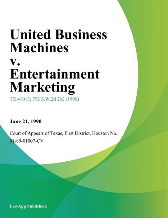 United Business Machines v. Entertainment Marketing