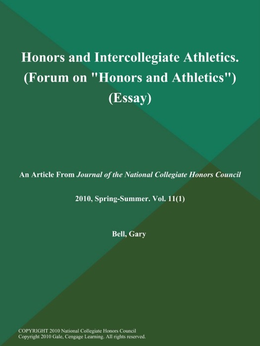 Honors and Intercollegiate Athletics (Forum on 