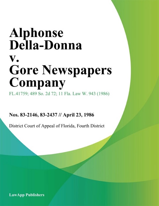Alphonse Della-Donna v. Gore Newspapers Company