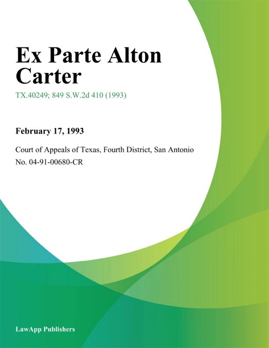 Ex Parte Alton Carter